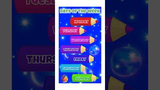 Days of Week poem in english  week poem in english  weekdays name [upl. by Annayhs]