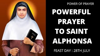 POWERFUL PRAYER TO SAINT ALPHONSA  Shoulder Wound of Jesus Family Tree Healing  POWER OF PRAYER [upl. by Nedi]