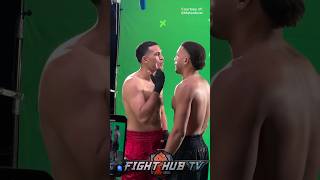 David Benavidez amp David Morrell HEATED EXCHANGE at Face Off [upl. by Gala]