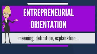 What is ENTREPRENEURIAL ORIENTATION What does ENTREPRENEURIAL ORIENTATION mean [upl. by Fax]