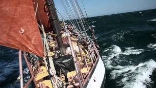 Riding the waves in the three masted schooner Trinovante [upl. by Avir]