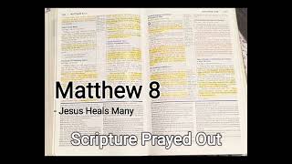 Jesus Heals Many  Matthew 8  Scripture Prayed Out [upl. by Judith164]