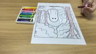 Tutorial coloring a ghost how to coloring a ghost full guide for kids [upl. by Elleinahc]