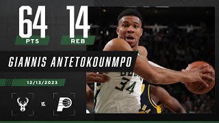 GIANNIS SETS A NEW FRANCHISE RECORD IN SCORING WITH 64 POINTS 😱  NBA on ESPN [upl. by Lehcar63]