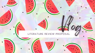 Vlog Doing my Literature Review Proposal [upl. by Ahsauqram382]