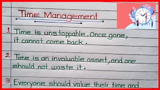 Time management for Students  Time Management Essay in English  1020 Lines on Time Management [upl. by Ylera]