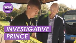 Prince William Takes Part in Mock Crime Scene Investigation [upl. by Athal]