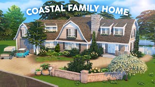 Coastal Family Home  The Sims 4 Speed Build [upl. by Ellenohs]