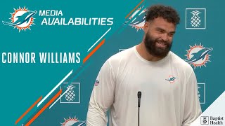 Connor Williams meets with the media  Miami Dolphins Training Camp [upl. by Loise568]