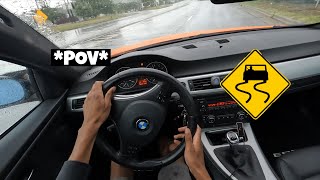 STREET DRIFTING IN THE RAIN POV 4K PART 1 [upl. by Nylrahc]