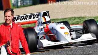 Sebastian Vettel driving his Mclaren MP48 at Imola Circuit [upl. by Neehs867]