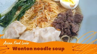 soupfortheday wontonsoup Easiest beef wonton noodle soup  noodle soup by BFI trending recipe [upl. by Oned]