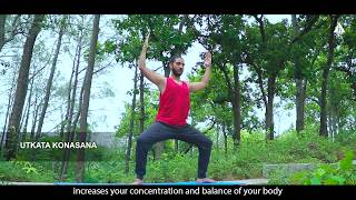 Chandra Namaskar by Sudhanshu Gour WIth Asanas Name and Benefits  S3FYOGA [upl. by Elrem]