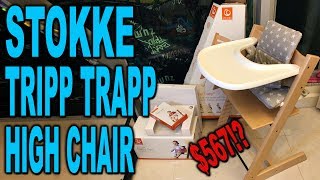 Stokke TRIPP TRAPP High Chair  Assembly Time Lapse  Unboxing amp Review  Clueless Dad [upl. by Ainoz]