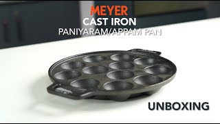 Official Unboxing Of Brand New Meyer Cast Iron AppamPaniyaram Pan  Latest Cast Iron Cookware [upl. by Kind]