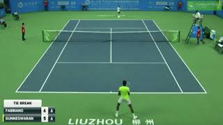 Prajnesh Gunneswaran vs Thomas Fabbiano  QF  ATP Liuzhou Challenger [upl. by Cordeelia]