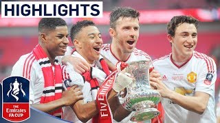 Crystal Palace 12 Manchester United 201516 Emirates FA Cup Final  Goals amp Highlights [upl. by Lanrev430]