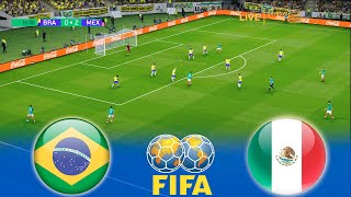 BRAZIL vs MEXICO  International Friendly 2024  Full Match All Goals  Vinicius vs MEXICO  PES [upl. by Bruning]