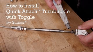 How to Easily Install a Turnbuckle on Wire Rope Without Special Tools [upl. by Sahpec457]