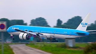 B777 AERODYNAMIC BRAKING SMOOTHEST LANDING EVER by KLM [upl. by Modestine]