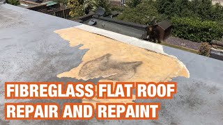 How to repair and repaint a damaged fibreglass flat roof [upl. by Eziechiele]