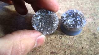 1quot Quartz Druzy on Agate Plugs [upl. by Dene379]