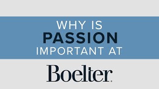 Why is Passion Important at Boelter [upl. by Eigroeg]