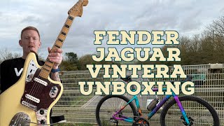 Fender Jaguar Vintera ii unboxing amp first impressions [upl. by Kcirednek]