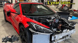 Crazy damage finally all fixed REBUILDING A 2020 C8 Z51 CORVETTE PART 9 [upl. by Bannon]