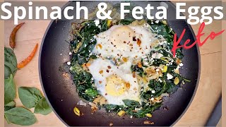 Spinach amp Feta Eggs Keto [upl. by Latif]