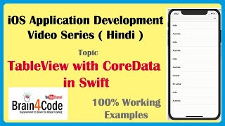 Implement TableView with CoreData in Swift 5 XCode  Hindi  Easiest Way [upl. by Lecram]