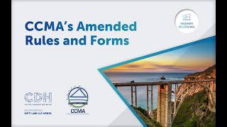 CCMA’s Amended Rules and Forms [upl. by Aiclef34]