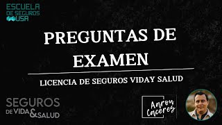 Preguntas de Examen de Seguros de vida y Salud [upl. by Oballa]