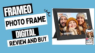 FRAMEO 101” WiFi Digital Picture Frame Review HD Touch Screen amp AutoRotate Slideshow [upl. by Ennovahc568]