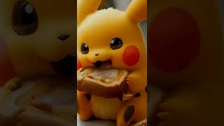 Cute Pikachu eating foodpikachu pikachuu pika cute art shortvideo viralvideo awesome funny [upl. by Jessamyn934]