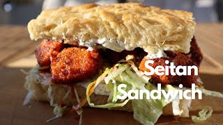 Chicken flavoured Seitan Sandwich  Traditional but not [upl. by Akim579]