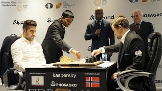 Praggnanandhaa on his experience of making the 1st move in Nepo vs Carlsen World Championship Game 9 [upl. by Neahs860]