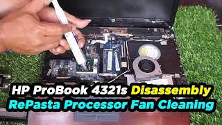 BONGKAR MEMBUKA CASING LAPTOP HP ProBook 4321s Disassembly RePasta Processor Fan Cleaning [upl. by Omsare624]