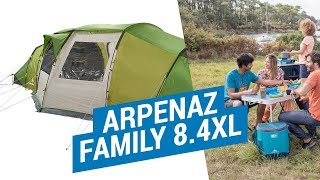 Палатки Семейные ARPENAZ FAMILY 84XL Преимущества и установка большой палатки Quechua  Декатлон [upl. by Volnay]