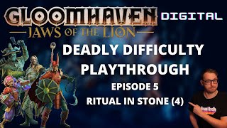 Gloomhaven Jaws of the Lion DLC playthrough  Ep 5  Ritual in Stone [upl. by Geoffry]