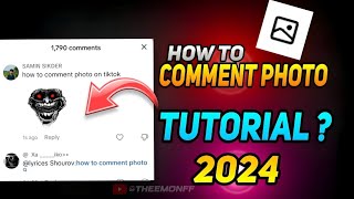 TIKTOK COMMENT PHOTO TUTORIAL  Tiktok kivabe photo comment korba [upl. by Elyak811]