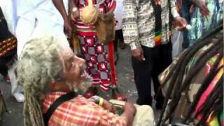 Nyabinghi drumming with Sizzla at Bob Marley Museum 2012 [upl. by Dorfman415]