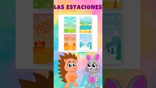 Aprende las 4 estaciones del año Seasons Cómo se dice invierno o verano en inglés🐰🦔 [upl. by Alhahs]