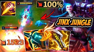 O NOVO META DE JINX JUNGLE COM 100 DE CRÍTICO 50 MIL DE DANO  LEAGUE OF LEGENDS [upl. by Ellenohs]