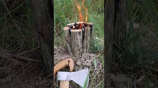 ⏱🤠 Buche Suédoise Le feu maîtrisé pour cuisiner en bushcraft  quotLe postit de Nickquot [upl. by Anuaf]