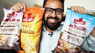 Estrellas nya chips med smak av Äppelpaj Grill amp Cheddar och Vitlök amp Gräddfil  NYHET [upl. by Nosae]