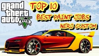 TOP 10 BEST PAINT JOBS OF THE NEW NERO CUSTOM IMPORTEXPORT DLC GTA 5 ONLINE [upl. by Neyut36]