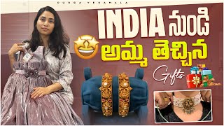 India నుండీ అమ్మ తెచ్చిన Gifts  Telugu Vlogs  DIML  Durga Yeramala [upl. by Lodnar424]