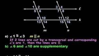 Proving Lines are Parallel  MathHelpcom  Geometry Help [upl. by Wooldridge]