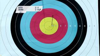 Womens Individual Archery  Bronze Medal Contest  Singapore 2010 Youth Games [upl. by Ydnahs]